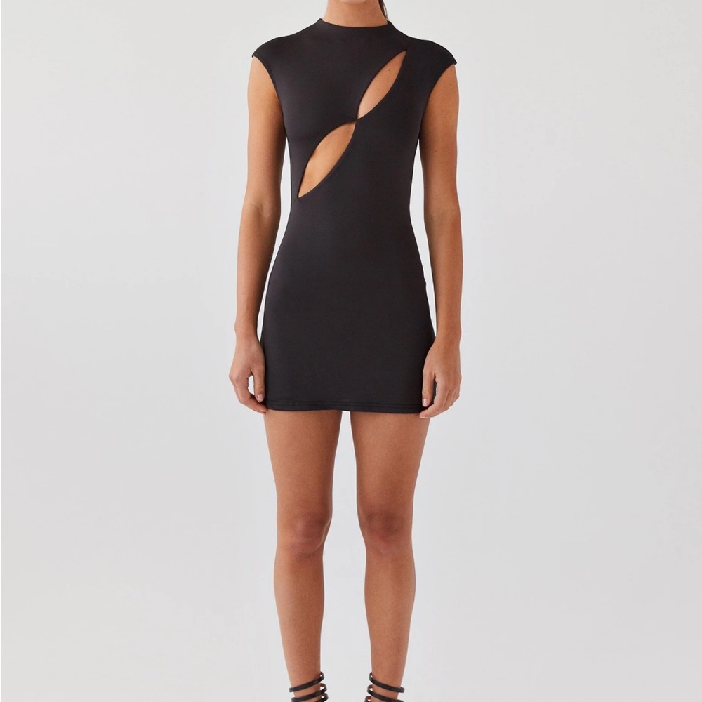 Peppermayo Black Cutout Bodycon Mini Dress